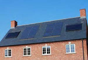 Solar panels reduce energy demand and lower running costs but need to face close to south and lie at 45o for