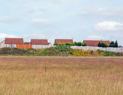 Houses with a restricted view of open space.