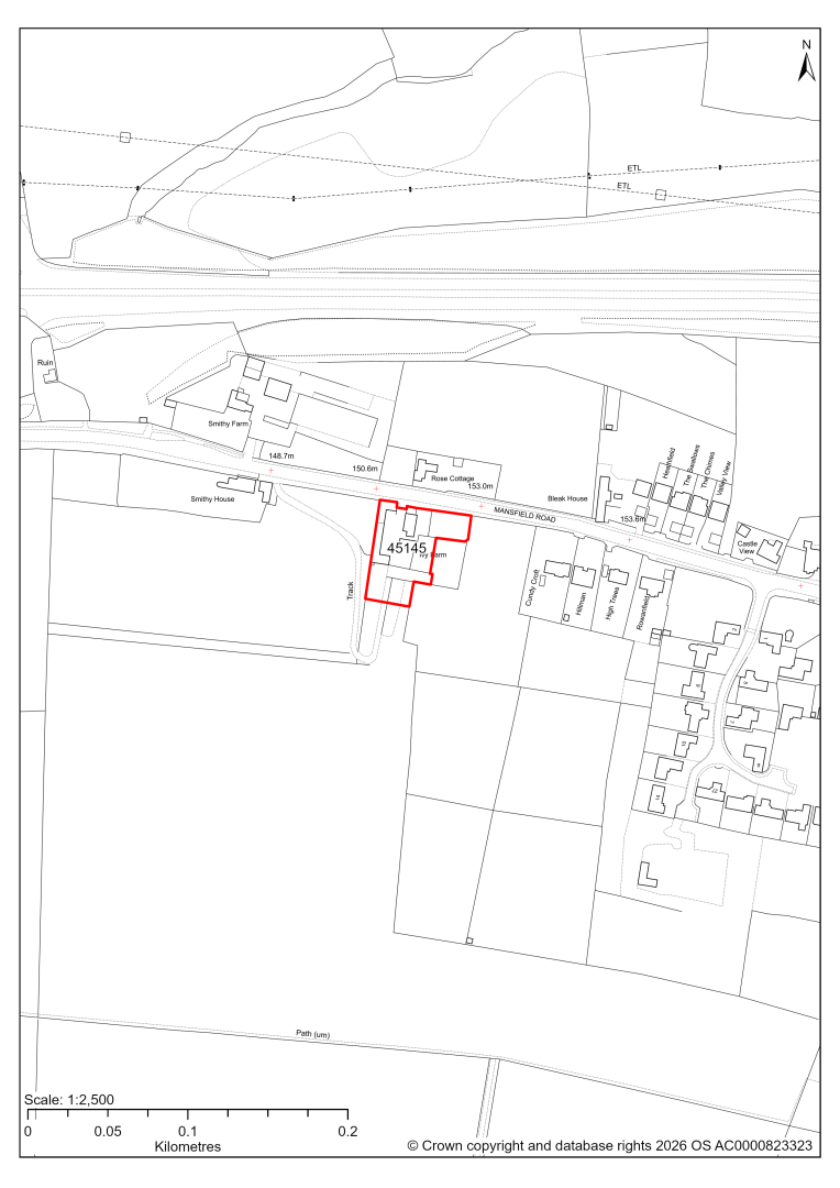 Map showing Site 45145, Ivy Farm, Heath