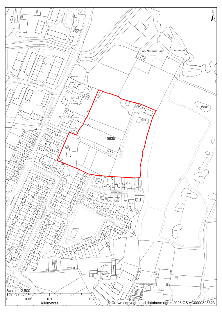 Map showing Site 45635, Land off Rotherham Road, Killamarsh (2014-2034 LP allocation KL2)